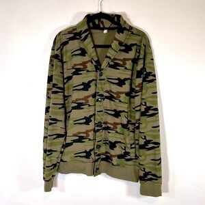 Univibe Military Army Camo Women’s Size XL Green & Black Zip Up Jacket Blazer